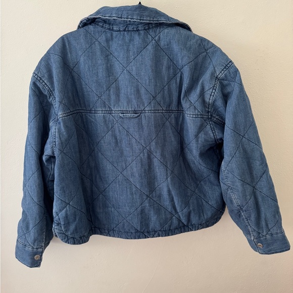 Women’s Quilted Denim Shirt Jacket Size M - Picture 2 of 7